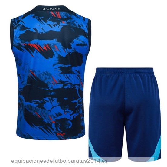 Nuevo Entrenamiento Sin Mangas Conjunto Completo Inglaterra 2024 Azul Baratas